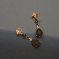 Pendientes Clip-On Elegantes con Gotas Negras