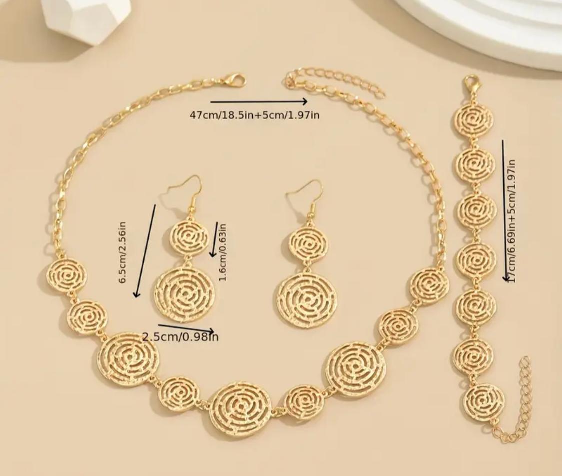 Set de Joyería Dorada