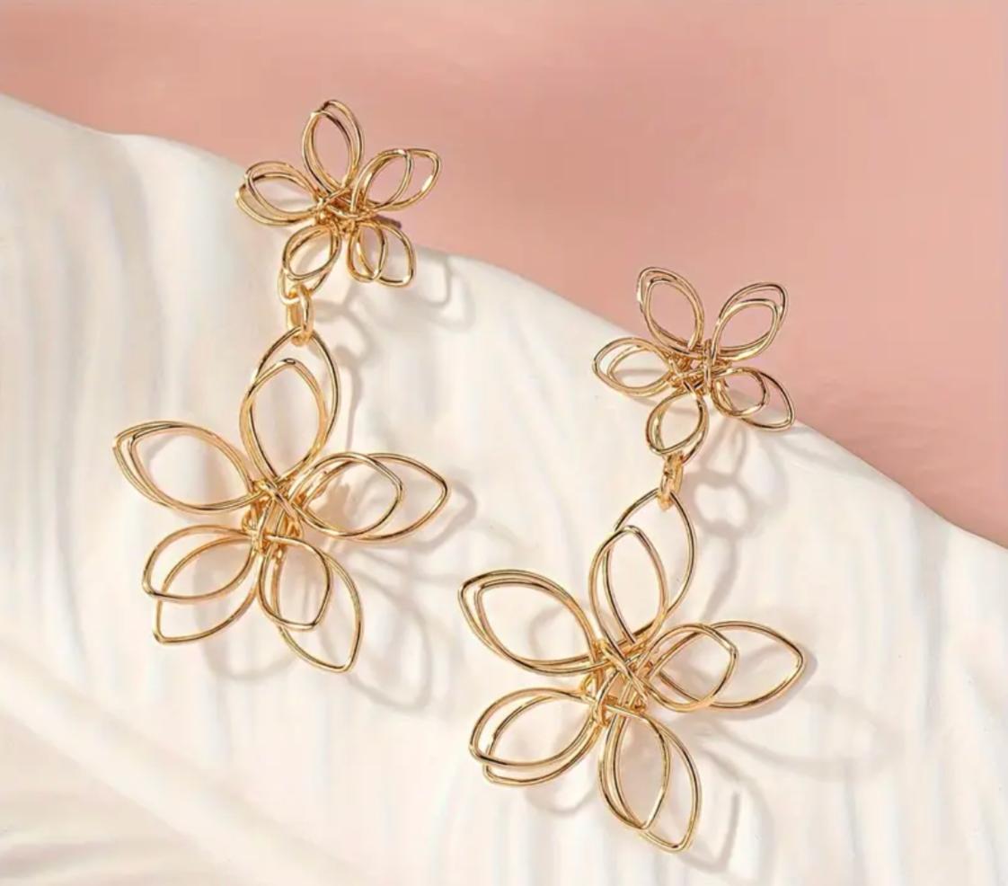 Pendientes Flor Dorada