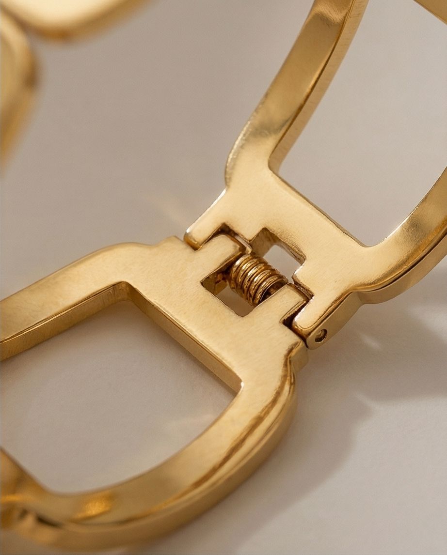 Pulsera Geométrica Dorado