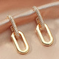 Aretes dorados tipo Cadena